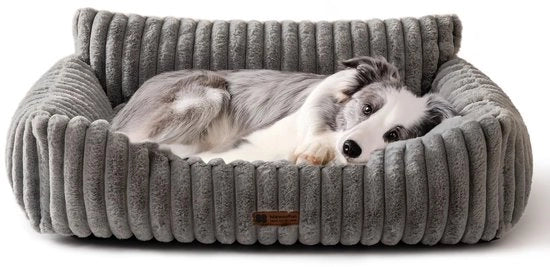 Letto per animali - Letti per gatti per interni - morbidi e soffici, Letto per gatti piccolo - Letto per cani e gatti, Letto per cani rilassante (Grigio, 91x72x30cm)