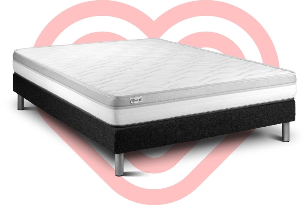 Letto con materasso VITAL RELAX 150 x 190 cm Rete Kit Nero