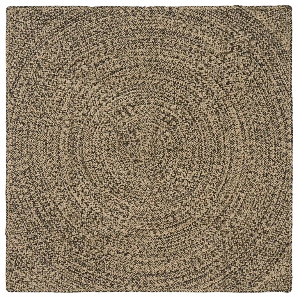 Tappeti per area Naturale e Nero 160 x 160 cm Juta