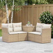 Set di divani 5 pz Beige e Bianco Crema 3447842