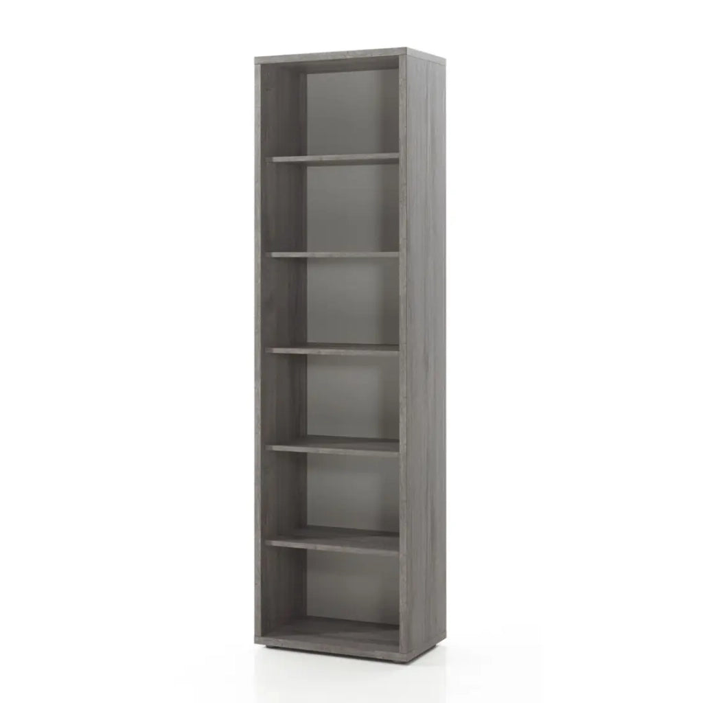 Libreria da ufficio con 5 ripiani colore rovere grigio effetto legno | Collezione SOON | Meublorama
