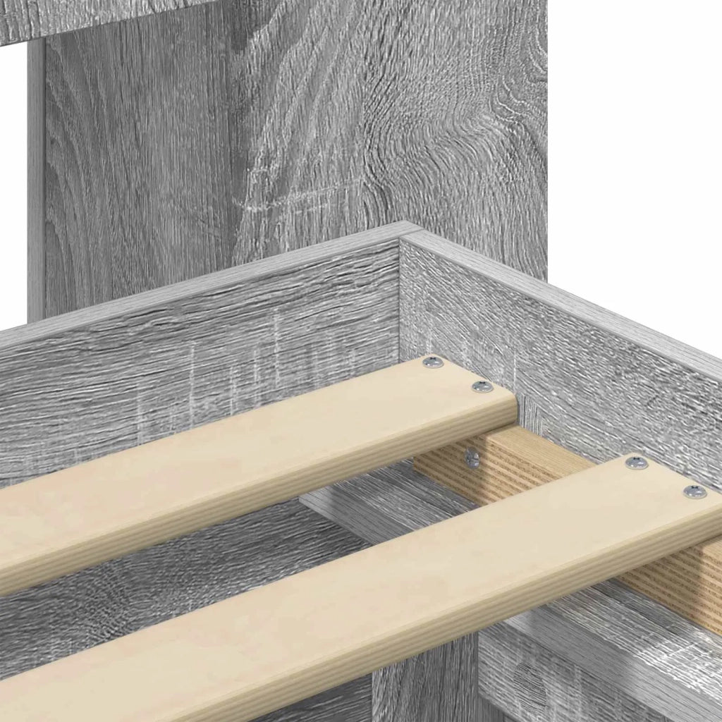 Struttura del letto con stoccaggio e testata Sonoma grigio 3434018