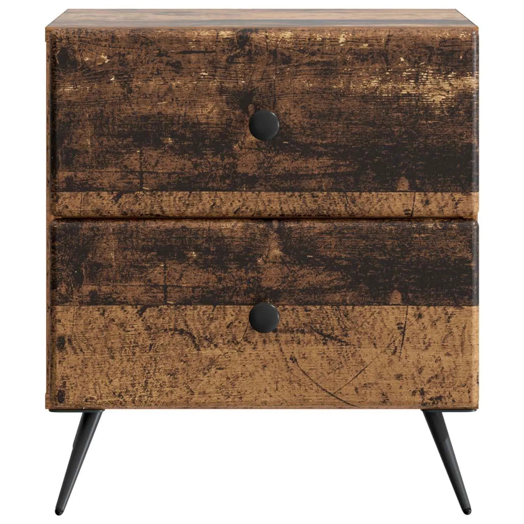 Armadio da Notte 2 pcs Legno antico 43 x 34,5 x 47,5 cm 895462
