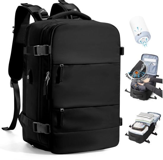 Borsa a vuoto da viaggio per donna, zaino a vuoto con sistema di vuoto per viaggi, valigetta da viaggio a vuoto con pompa impermeabile