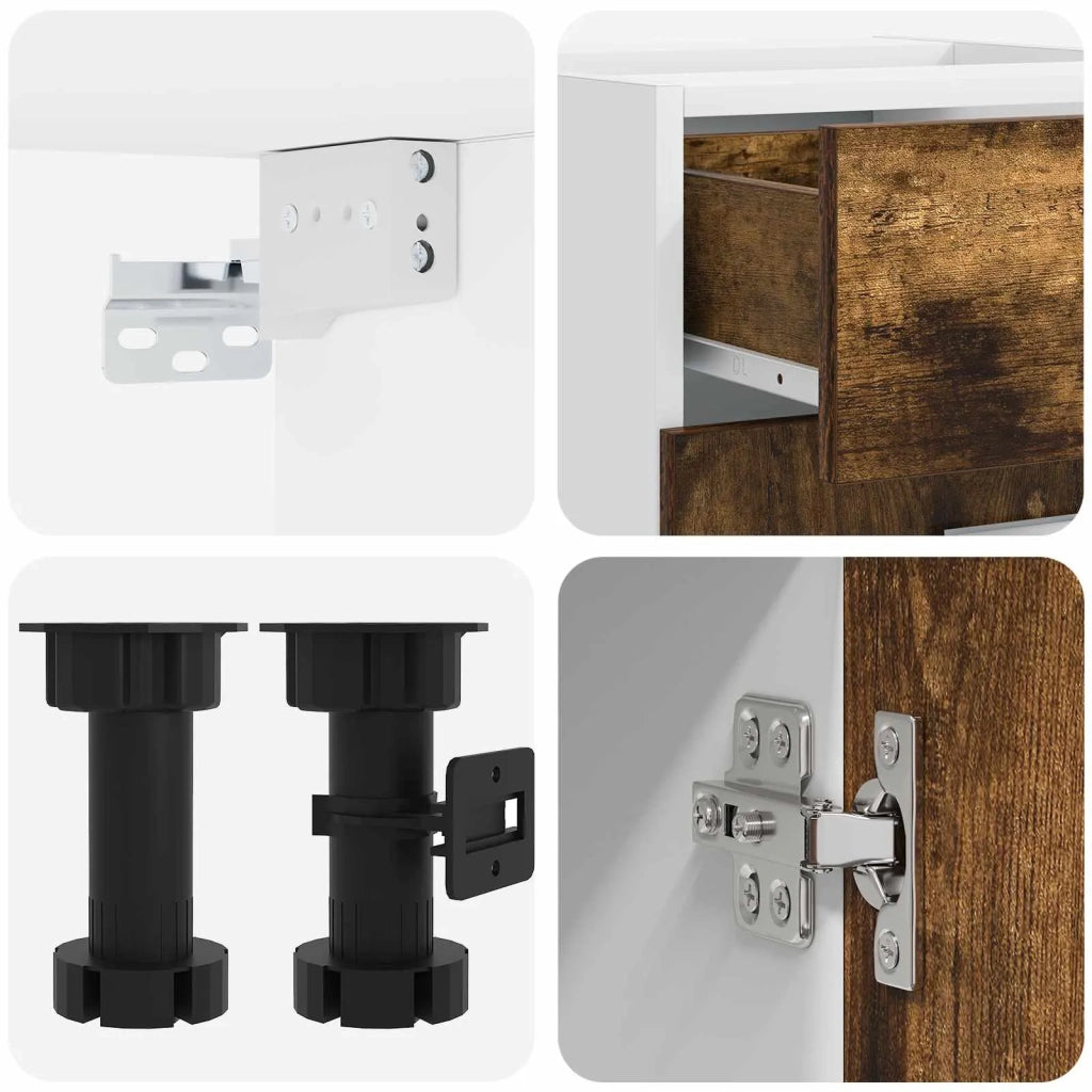 Unità Cucina LYON 8 pz Rovere Fumo Legno ingegnerizzato 3438207