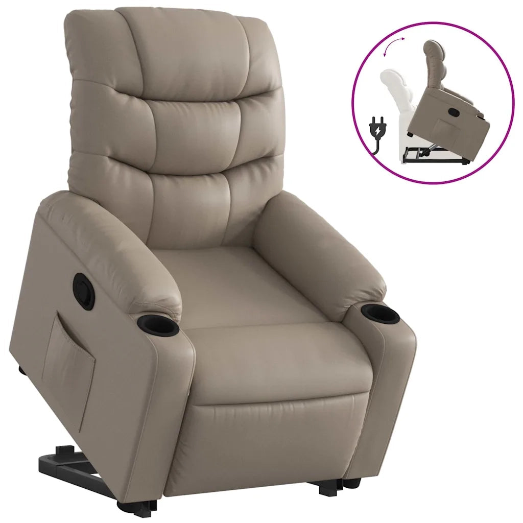 Poltrona Alzapersona Reclinabile Cappuccino in Similpellecod mxl 108880