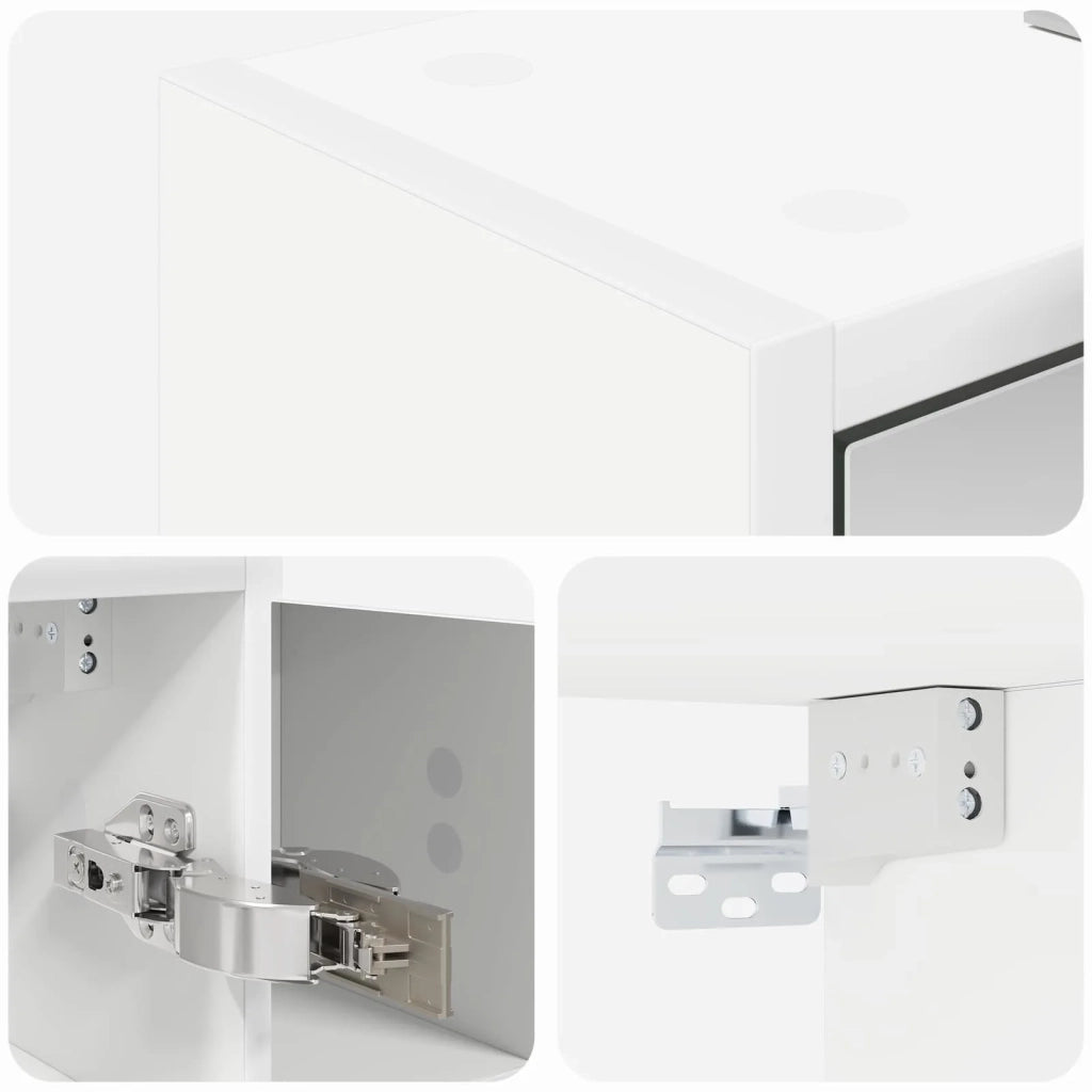 Mobiletto per specchio da bagno Bianco 63,5 x 16 x 62,5 cm