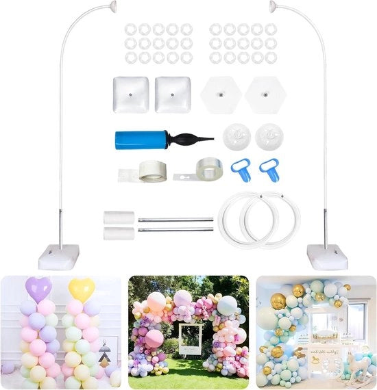 Struttura per Arcobaleno Regolabile a Metà per Festa di Compleanno Matrimonio Bambino Sposina - Bianco
