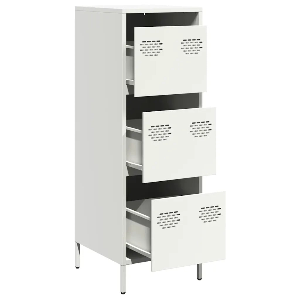 Credenza Bianca 39x35x103,5 cm in Acciaio 851405