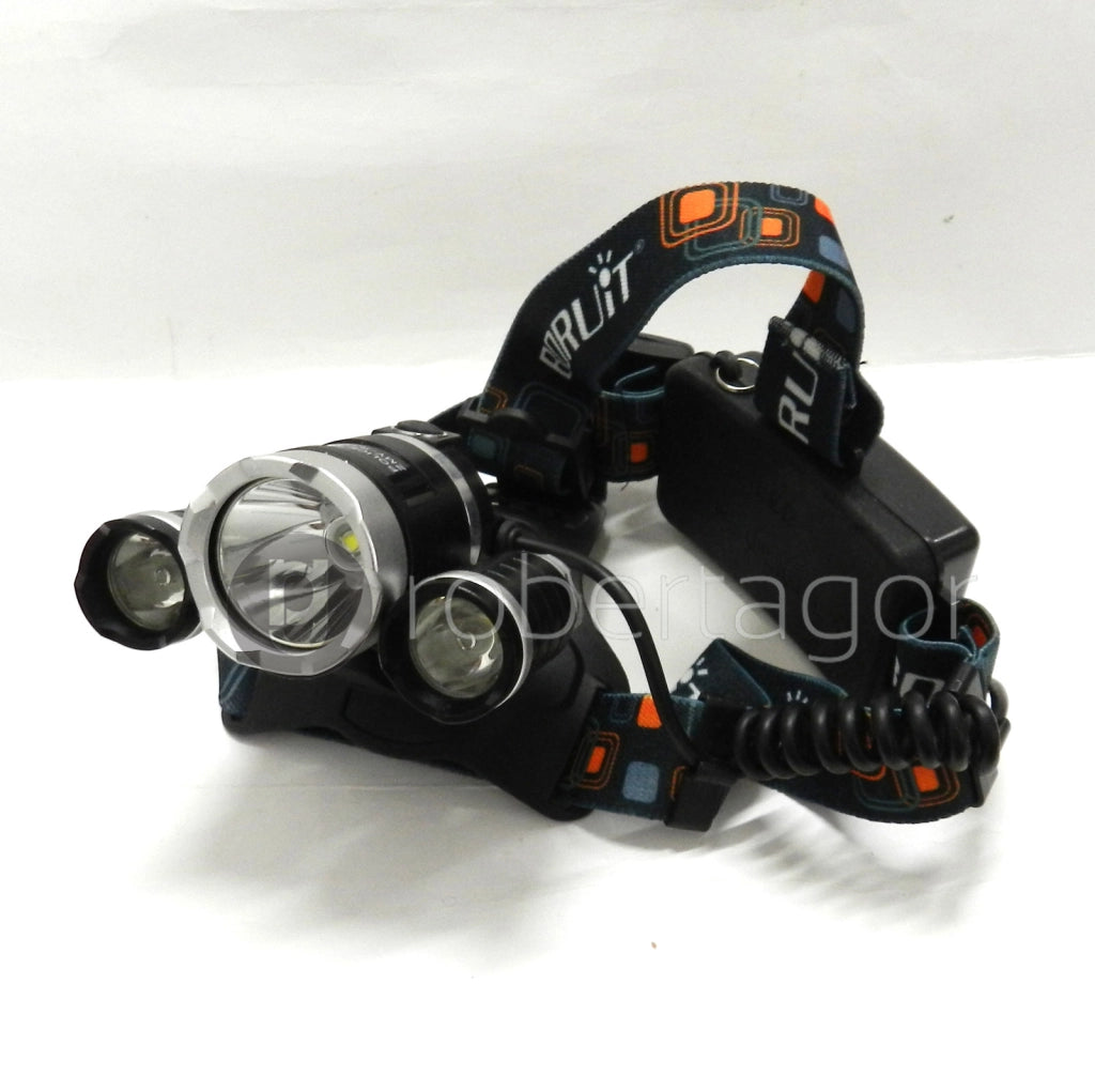 TORCIA LAMPADA FRONTALE 3 LED RICARICABILE CASA AUTO LUCE FREDDA STROBO