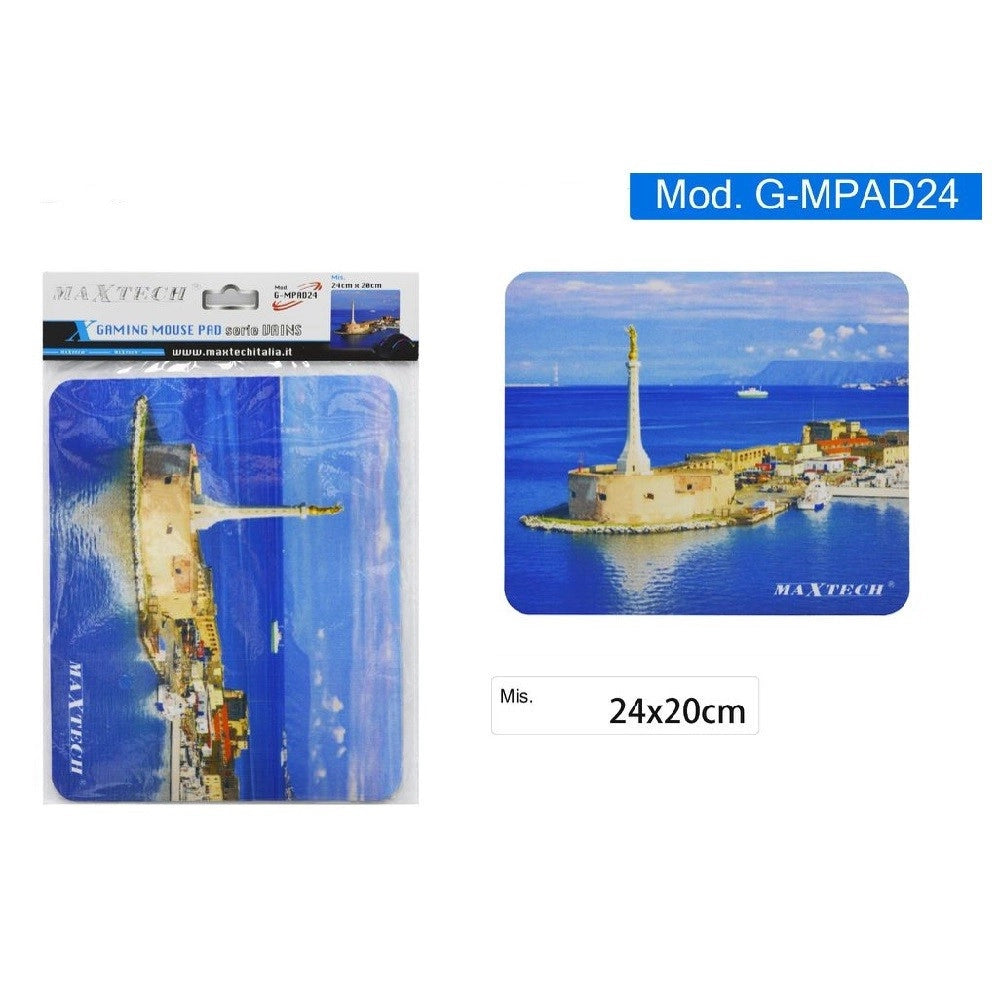 Trade Shop - Tappetino Mouse Pad Tappeto Poggiapolso Gaming Design Paesaggio Citta G-mpad24 -