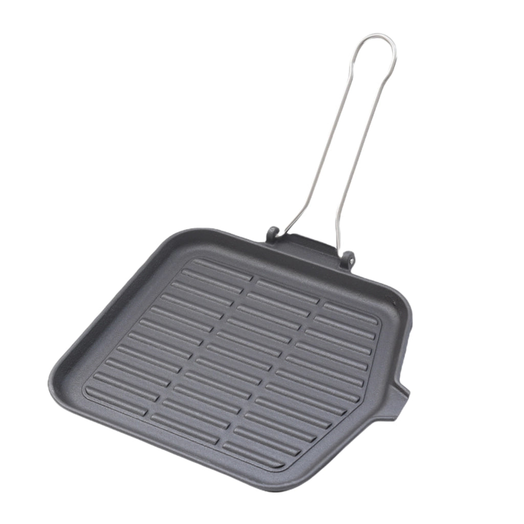 BISTECCHIERA DIETELLA IN GHISA INOSSIDABILE 24 X 24 CM PER PIASTRE A INDUZIONE