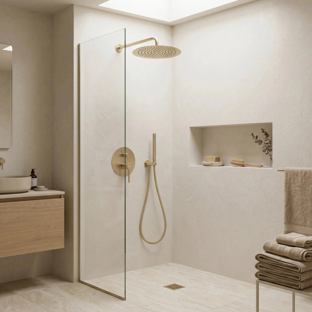 Set Doccia Da Incasso Rea Venti Gold + Box