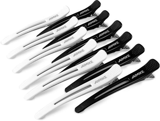 Clips per capelli, 12 pezzi per stile e fissaggio - Clips antislip con cinturino in silicone, non lasciano segni - Per capelli spessi e sottili - Qualità professionale di salone