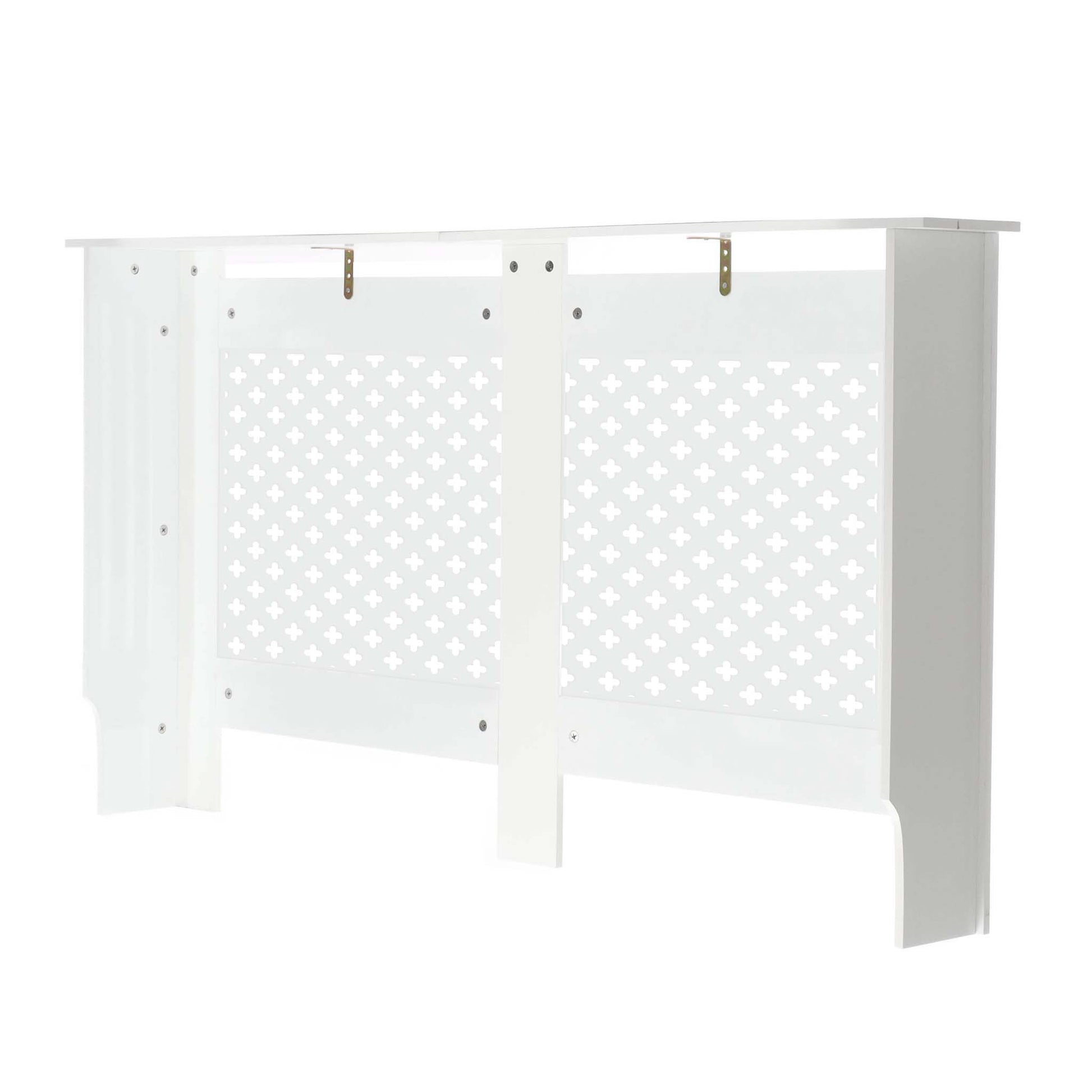 Toboli Radiator Cover White 152 x 19 x 82 cm, MDF Cover, Wooden Radiator Cabinets, Aesthetic Way to Hide Heaters