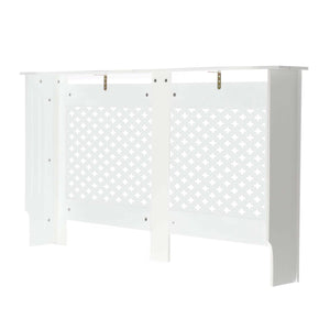 Toboli Radiator Cover White 152 x 19 x 82 cm, MDF Cover, Wooden Radiator Cabinets, Aesthetic Way to Hide Heaters