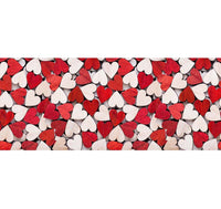 Tappeto Cucina Antiscivolo Made in Italy Passatoia Antimacchia Multiuso Corridoio Soggiorno Lavabile in Lavatrice - Mille Cuori - 50x100 cm