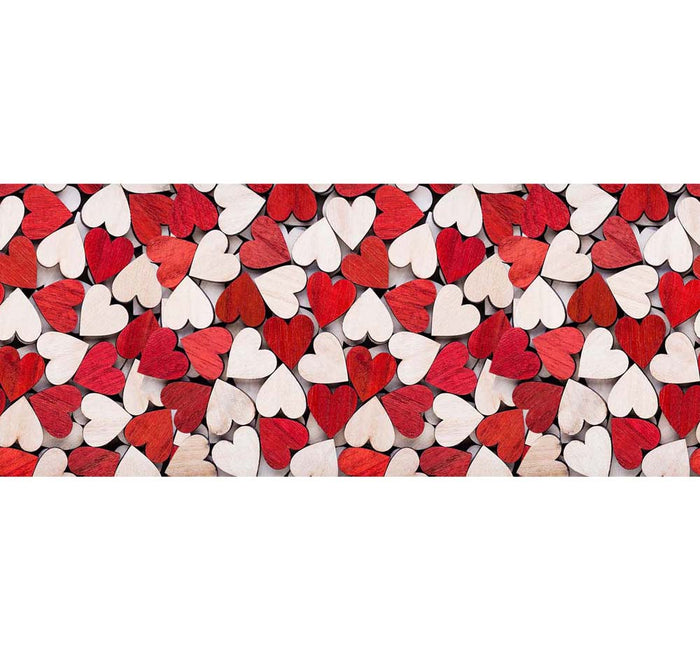 Tappeto Cucina Antiscivolo Made in Italy Passatoia Antimacchia Multiuso Corridoio Soggiorno Lavabile in Lavatrice - Mille Cuori - 50x100 cm