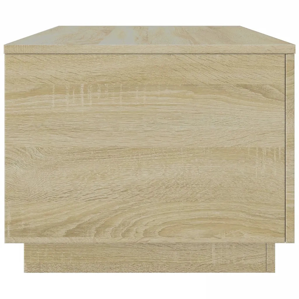 vidaXL Tavolino da Soggiorno con Luci LED Rovere Sonoma 90x50x40 cm