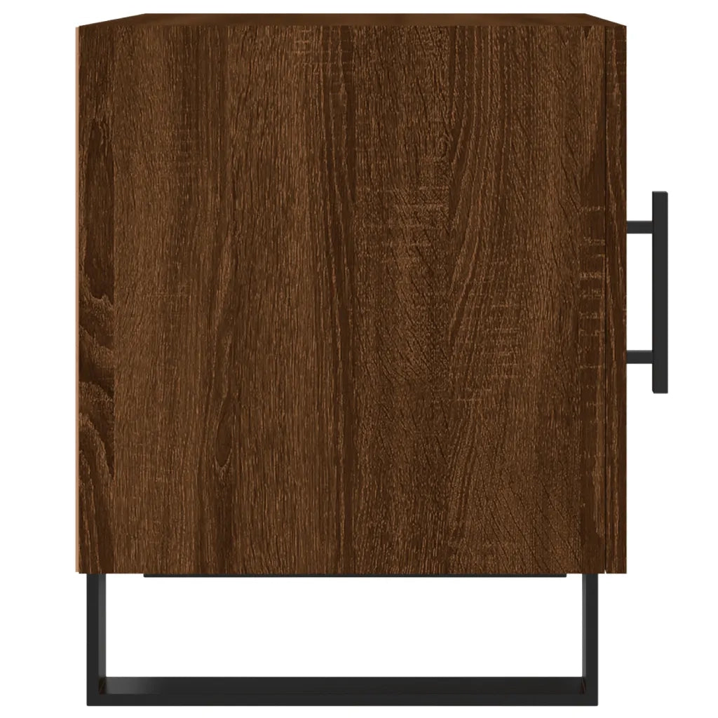 Set di 2 Comodini | Armadio da Notte | Mobiletto da notte Rovere Marrone 40x40x50 cm in Legno Multistrato