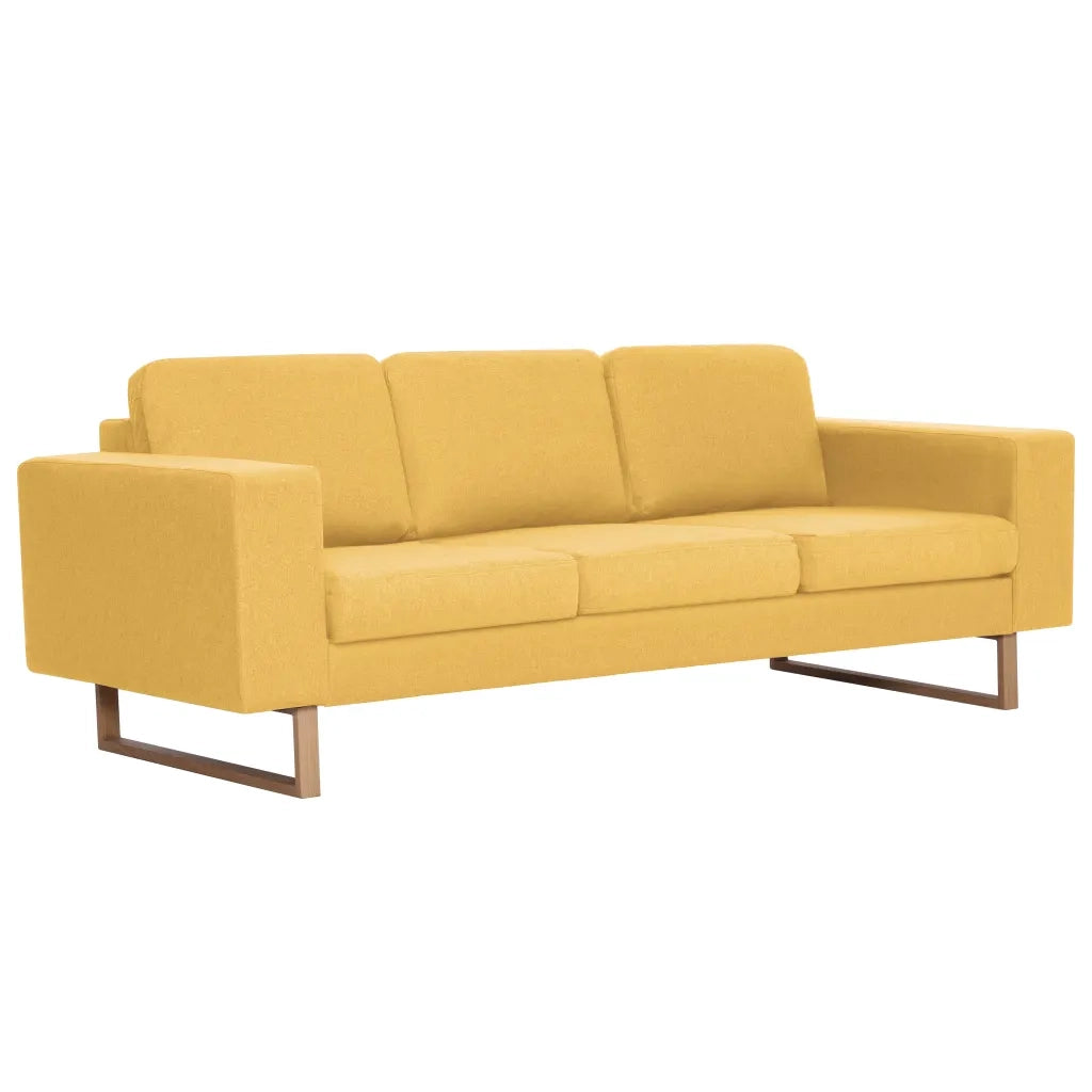 Divano a 3 Posti in Tessuto Giallo cod mxl 21446