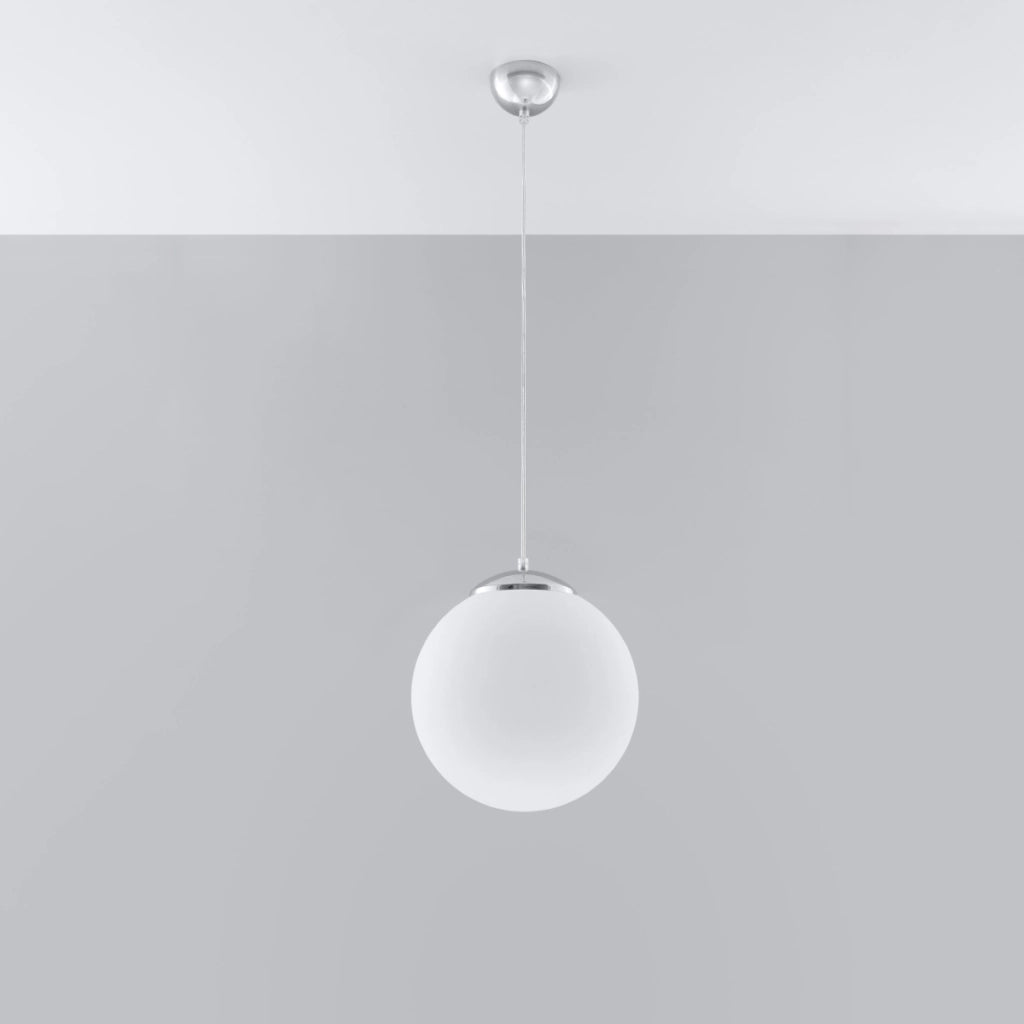 Lampada minimalista UGO French Sky 30x30x120cm Acciaio Vetro Bianco Cromo E27
