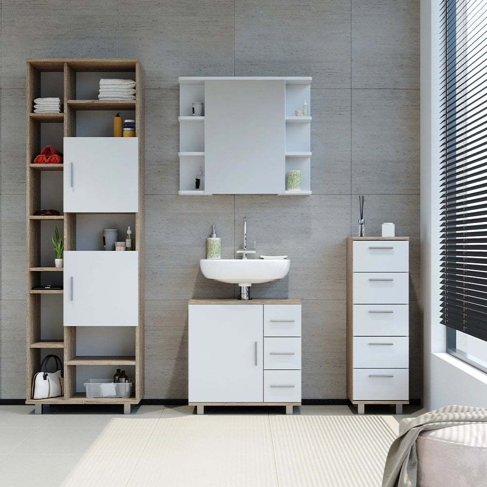 Mobile bagno alto Ilias Bianco/Sonoma 60 x 190 cm Vicco