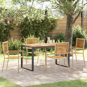 Set da Pranzo per Giardino 5 pcs Beige e Marrone polyrattan 3365474