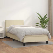 Giroletto a Molle con Materasso Crema 80x200 cm in Similpelle 3140971