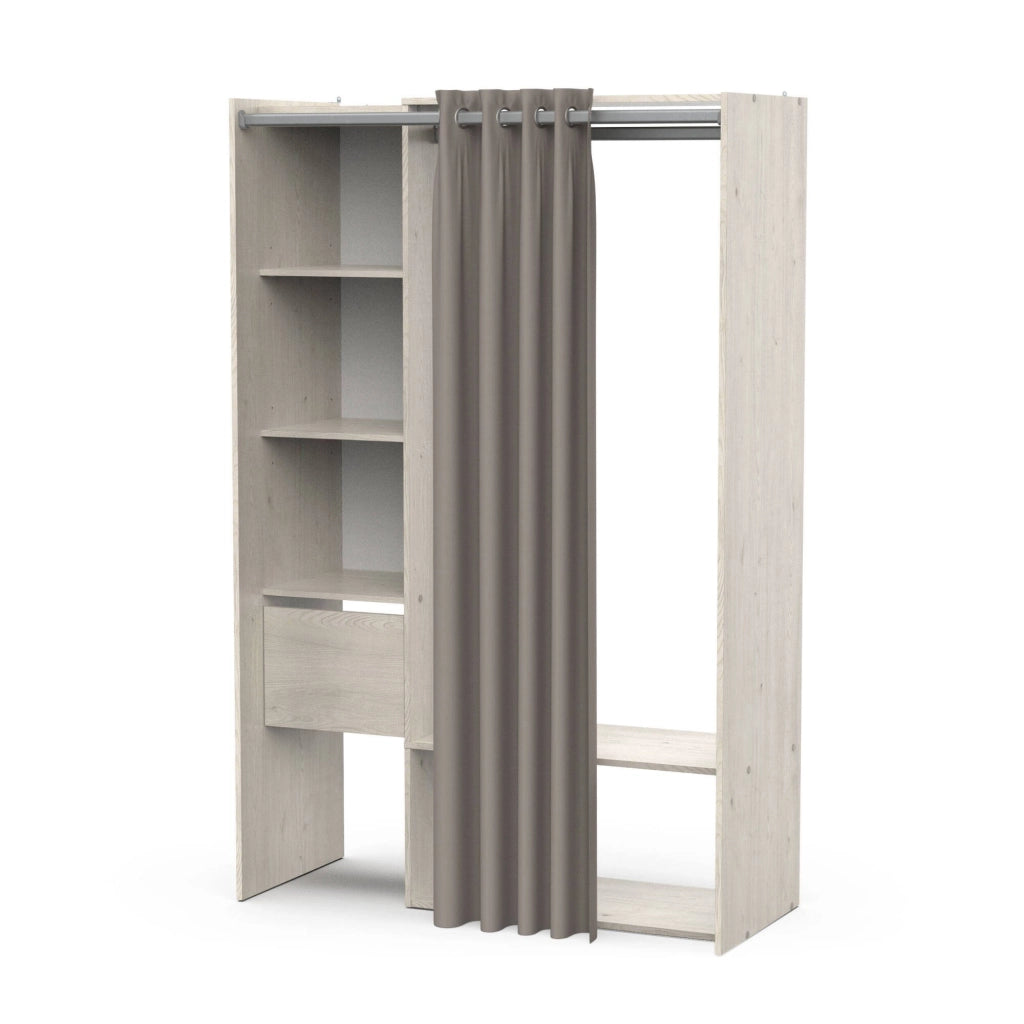 Guardaroba grande Elettori, Mobile camera da letto, Cabina armadio portabiti, Armadio appendiabiti, 119x50 h183 cm, Rovere