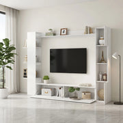Cassettiera per TV bianca in truciolato 228 cm