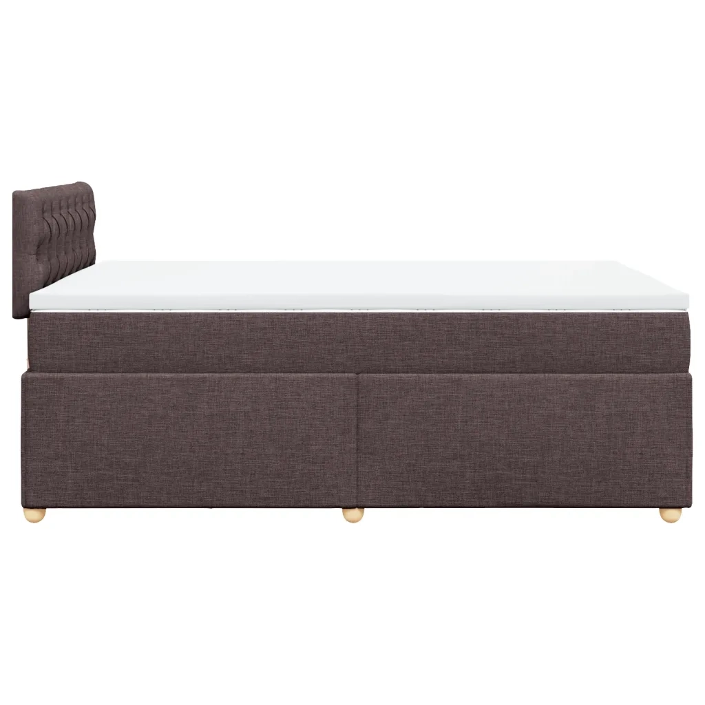 Giroletto a Molle con Materasso Marrone Scuro 120x190cm Tessuto 3286629