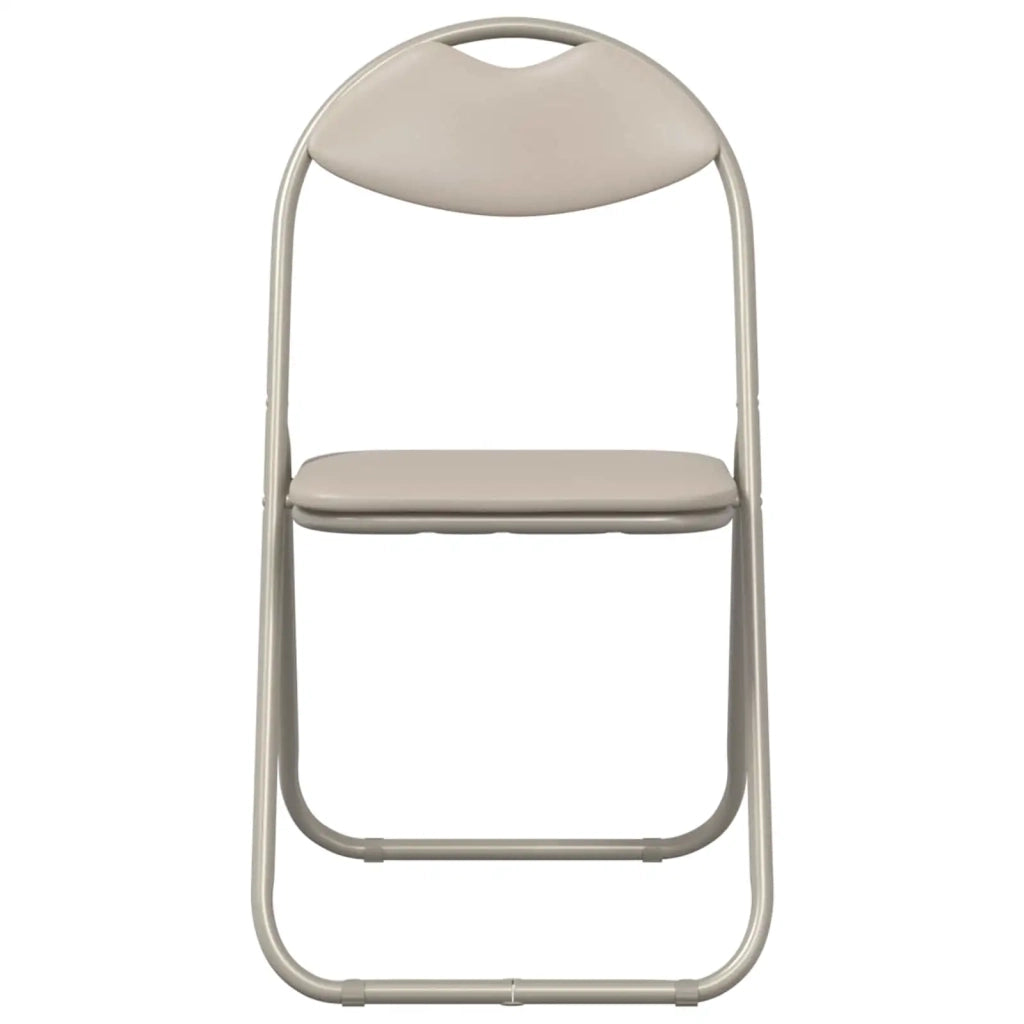 Sedia pieghevole 8 pcs Sabbia 48 x 43,5 x 81 cm Pelle Sintetica