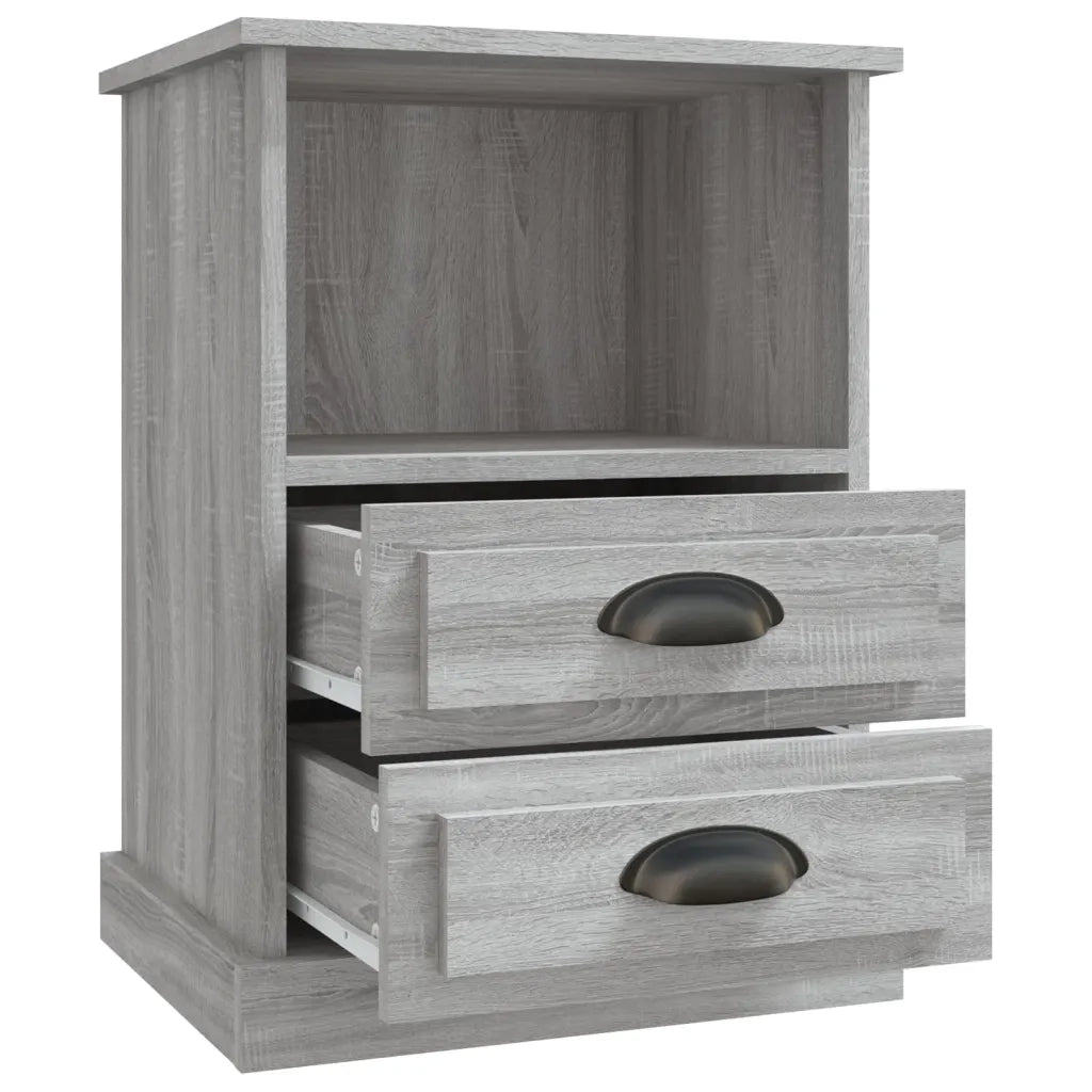 Comodini 2 pz-Set di 2 Tavolino da notte Grigio Sonoma 43x36x60 cm