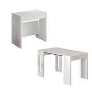 Tavolo da pranzo allungabile in legno "Nivo" - 80 x 44 x 76 cm - Bianco