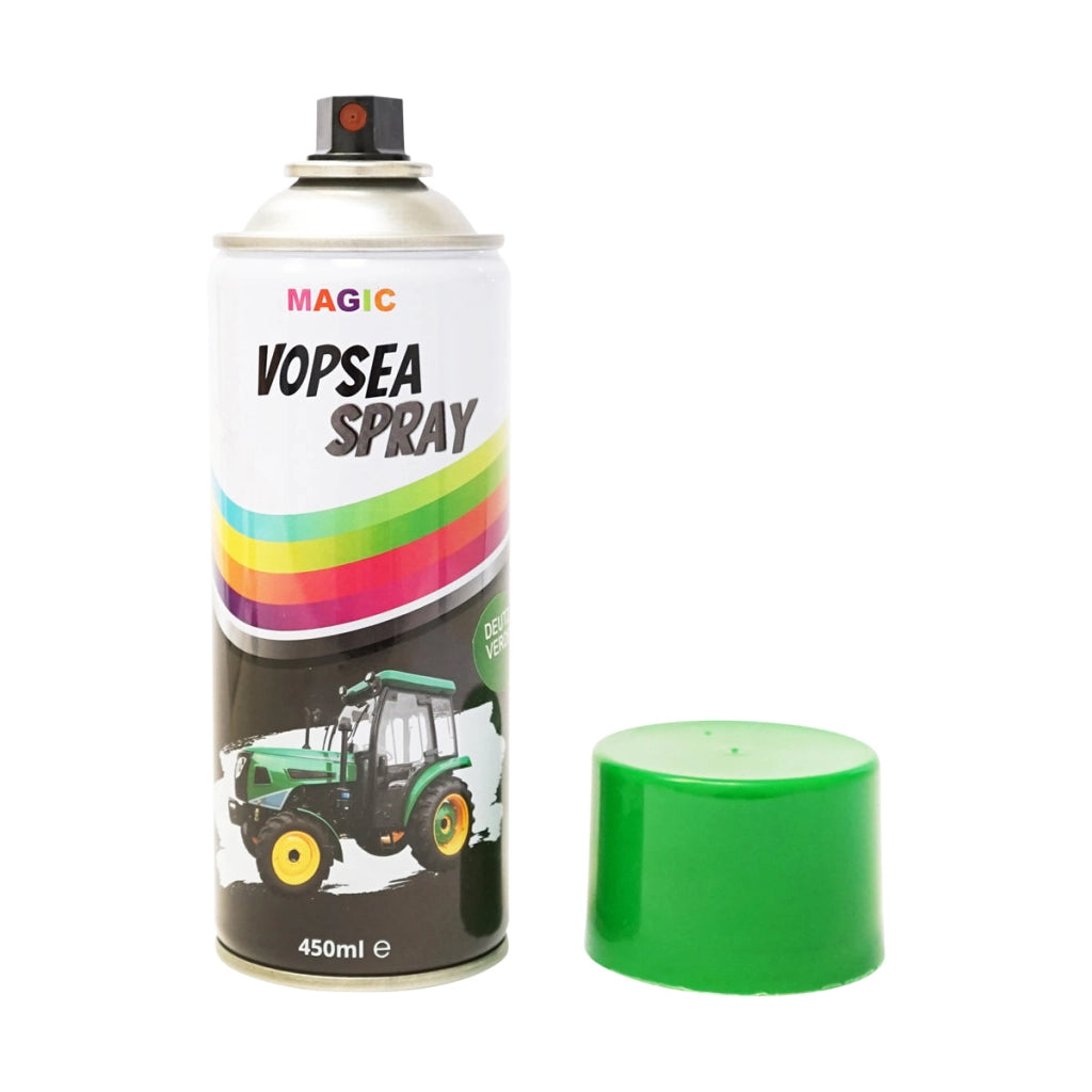 Spray vernice auto verde tipo Deutz, professionale con asciugatura rapida 450ml MAGIC.