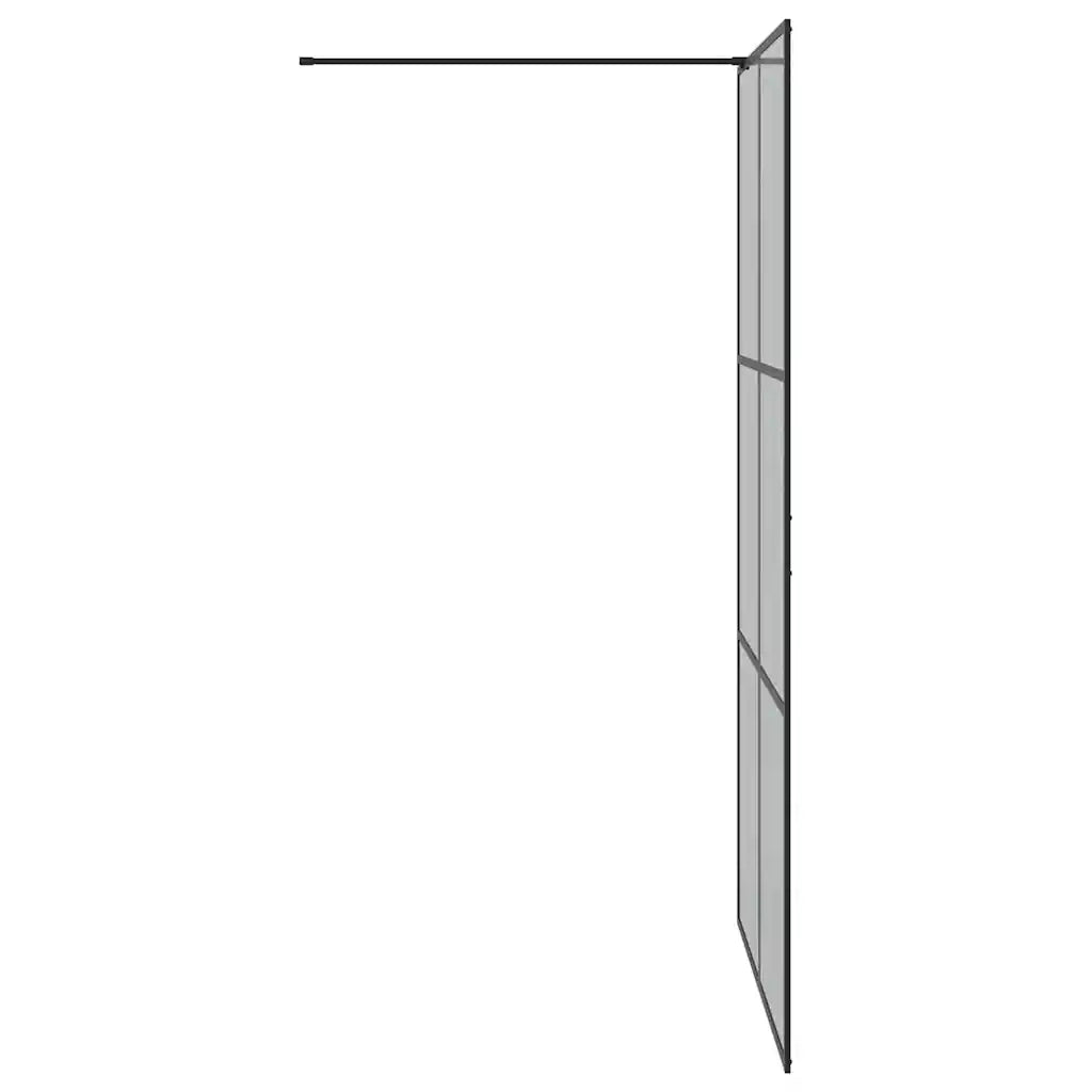 Parete Doccia Walk-in Nero 115 x 195 cm vetro temperato