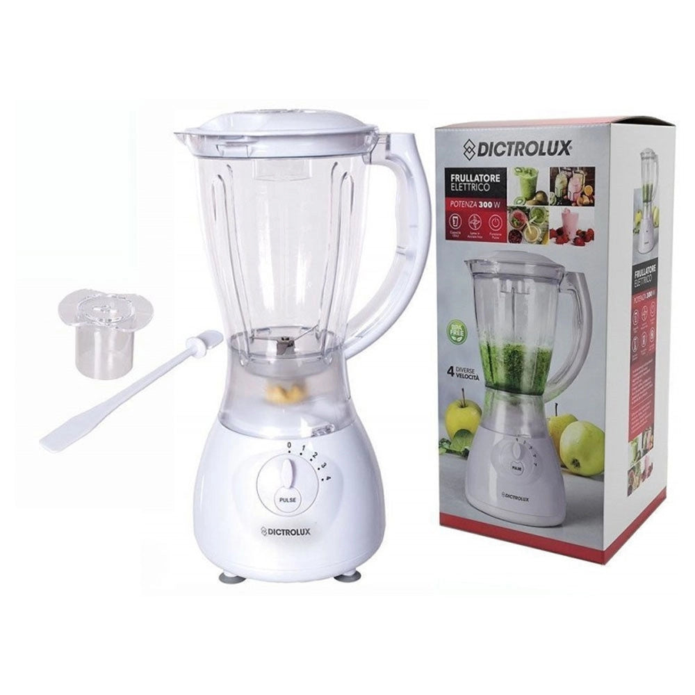 Trade Shop - Frullatore Elettrico Contenitore Da 1,5lt 300w 4 Velocità Con Funzione Pulse Per Frullati -
