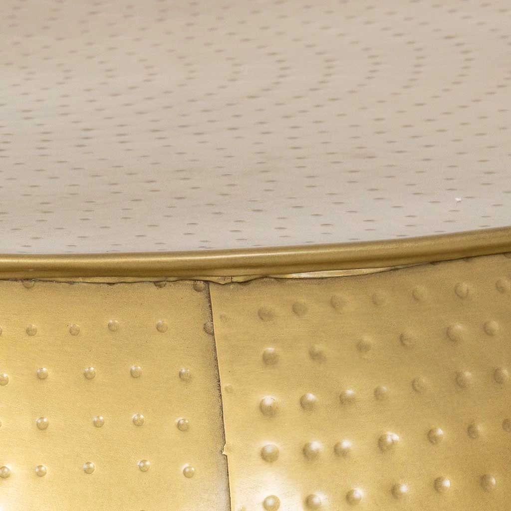 Tavolino in metallo dorato 80x80x45h cm