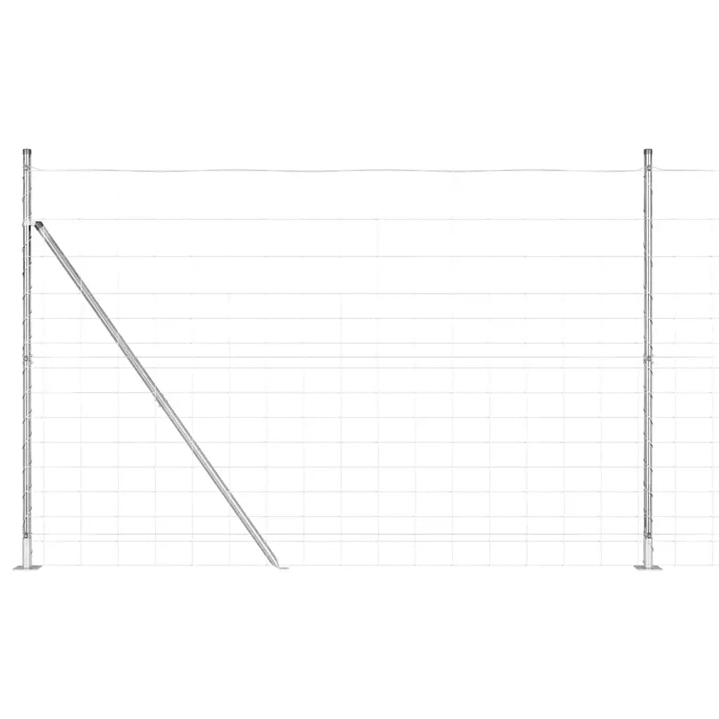 Palo della recinzione Zincato 25 x 1,6 m Acciaio