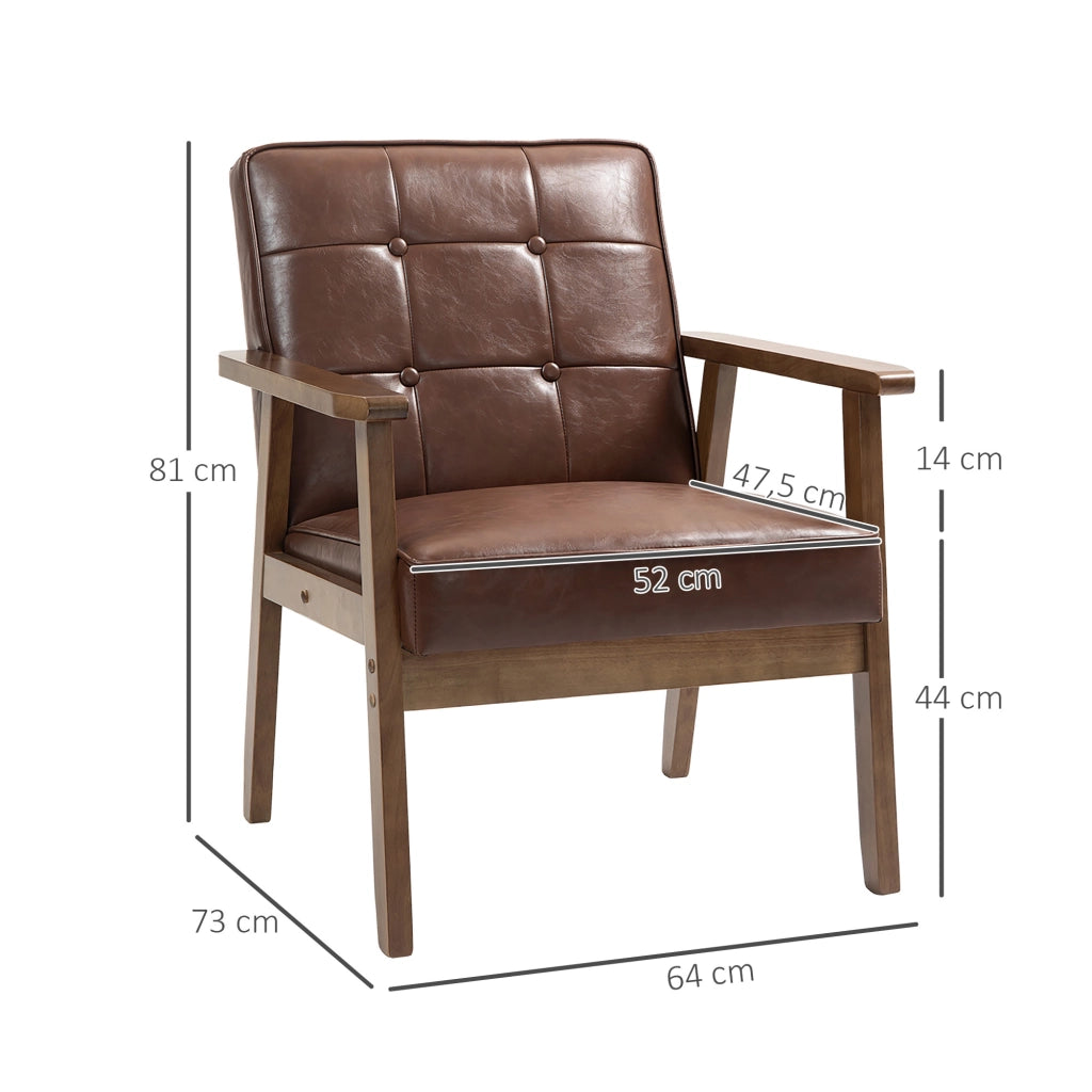 Poltrona in similpelle ¨C zephmum ¨C marrone 64x73x81
