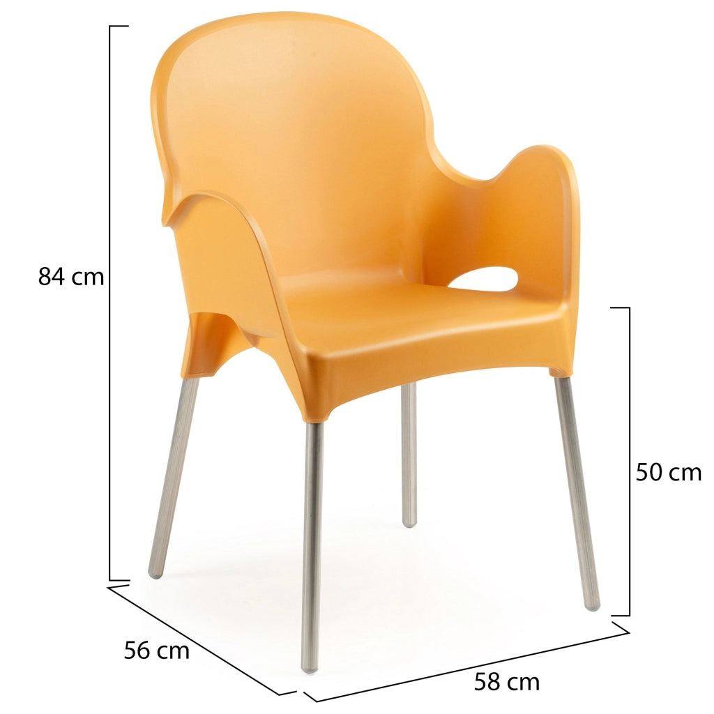 Vashti, Sedia da Esterno una Sedia Made in Italy, Arancione