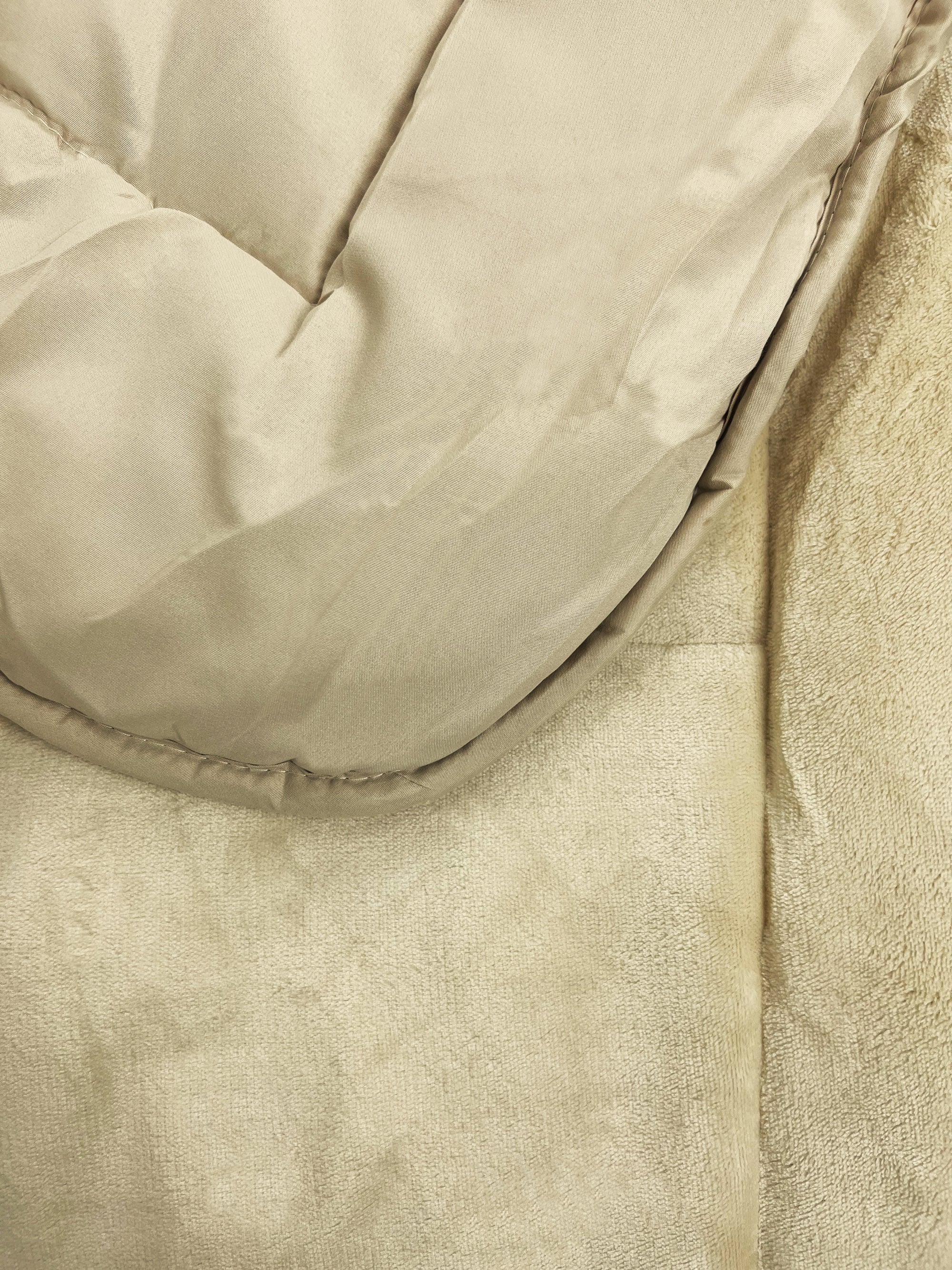 Trapunta Piumone Invernale In Tessuto Flanellato Effetto Velluto 550 Gr-Mq Beige - Matrimoniale