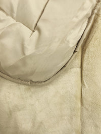 Trapunta Piumone Invernale In Tessuto Flanellato Effetto Velluto 550 Gr-Mq Beige - Piazza e mezza