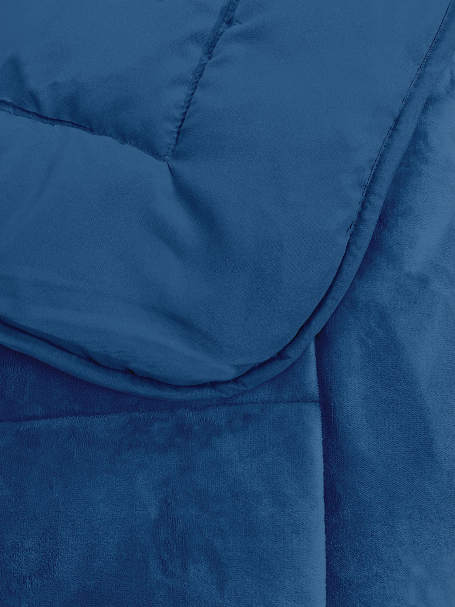 Trapunta Piumone Invernale In Tessuto Flanellato Effetto Velluto 550 Gr-Mq Avio - Matrimoniale