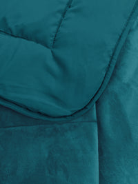 Trapunta Piumone Invernale In Tessuto Flanellato Effetto Velluto 550 Gr-Mq Ottanio - Singolo