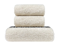 Set Asciugamani Made In Italy In Spugna 100% Cotone- LEOPARDATA NATURALE