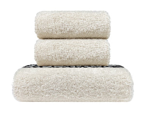 Set Asciugamani Made In Italy In Spugna 100% Cotone- LEOPARDATA NATURALE