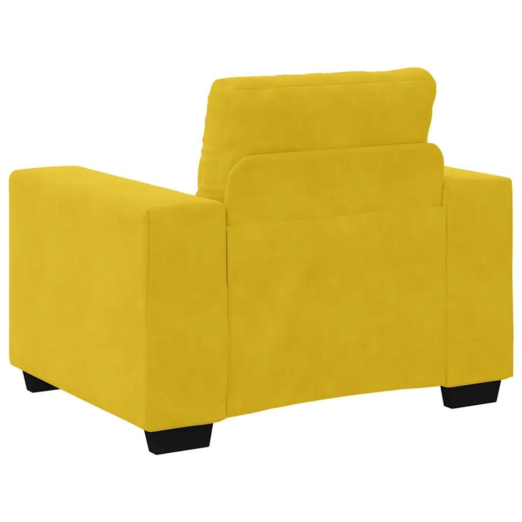 Divano Sedia-Poltrona-Sofa Relax Giallo 60 cm Velluto 532692