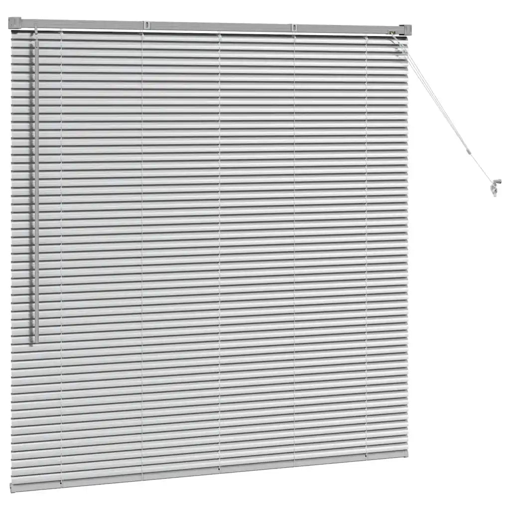 vidaXL Tenda per Finestra con tende Manuale Argento Alluminio